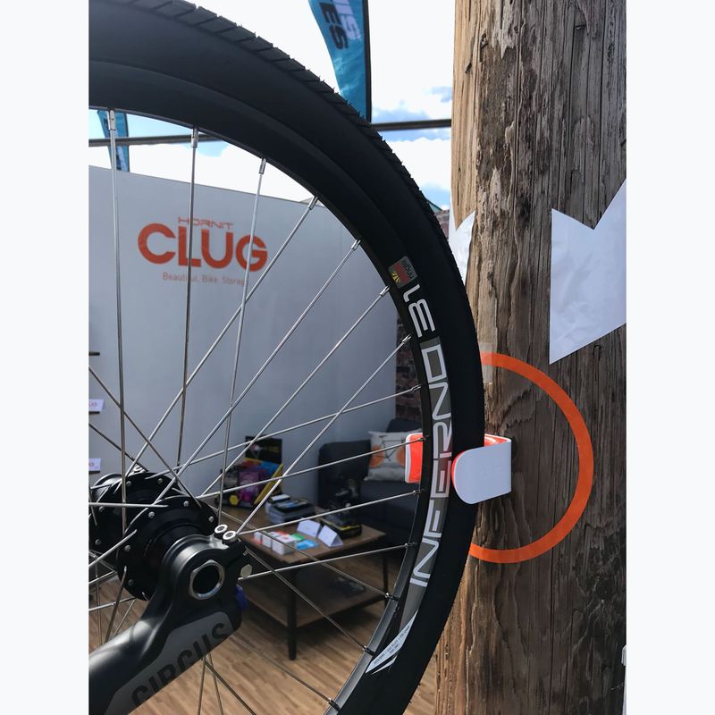 Hornit Clug Mtb Plus Bike Rack επίτοιχη σχάρα ποδηλάτων λευκό/πορτοκαλί PWO2591 9