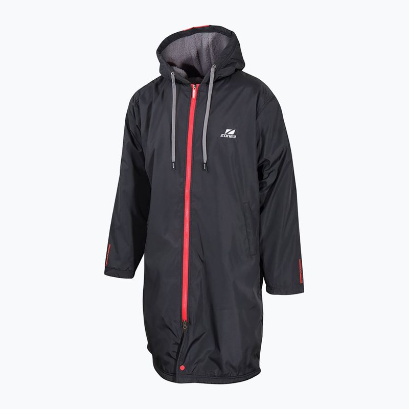 Παλτό ZONE3 Robe Fleece Parka black/grey