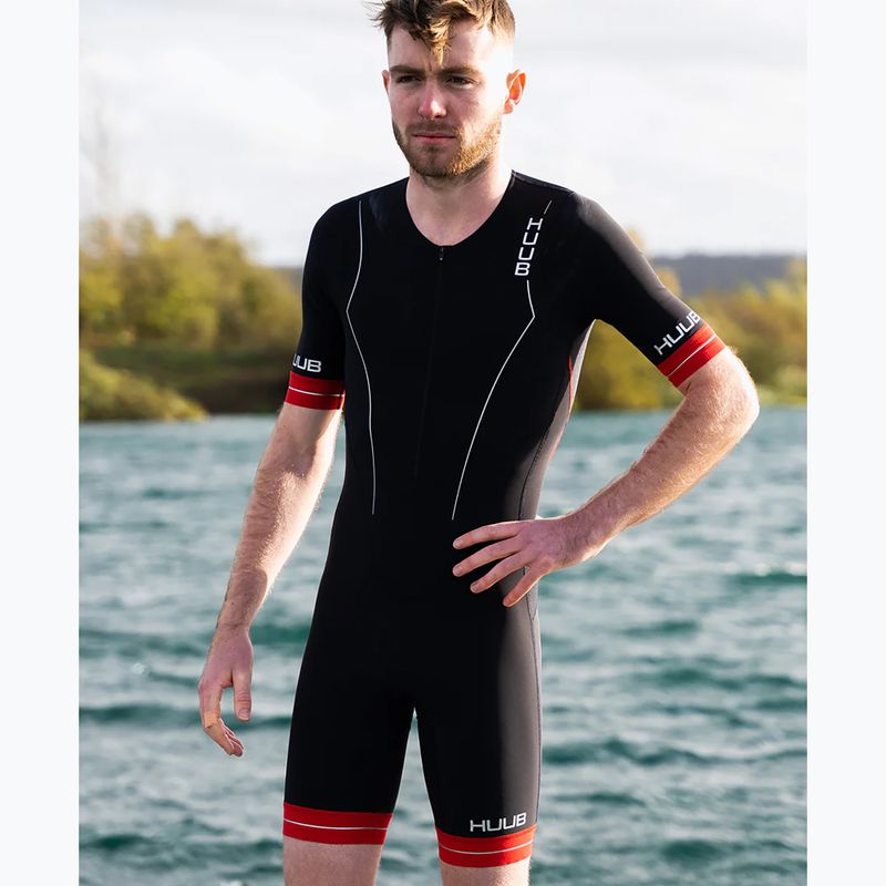 Ανδρικό HUUB Race Long Course Tri Suit μαύρο/κόκκινο RCLCS 8