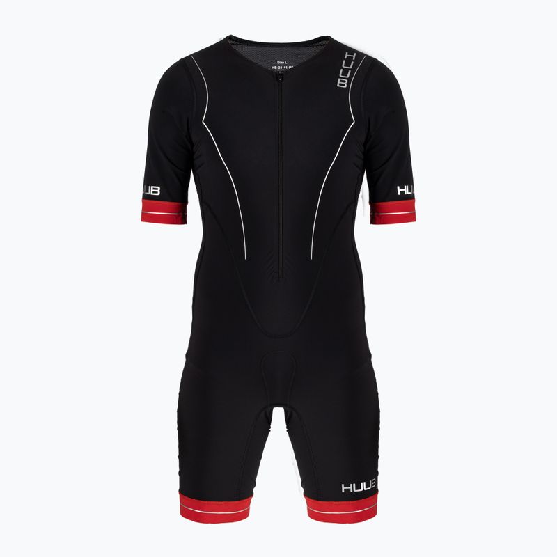 Ανδρικό HUUB Race Long Course Tri Suit μαύρο/κόκκινο RCLCS