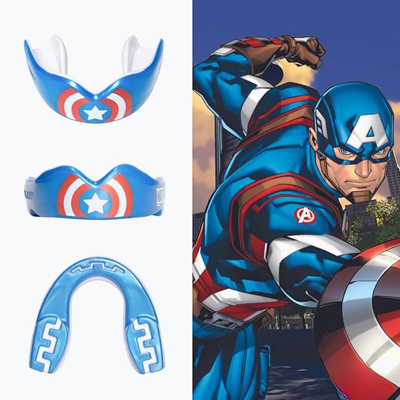 Παιδική προστατευτική μασέλα SAFEJAWZ Marvel Captain America μπλε 2