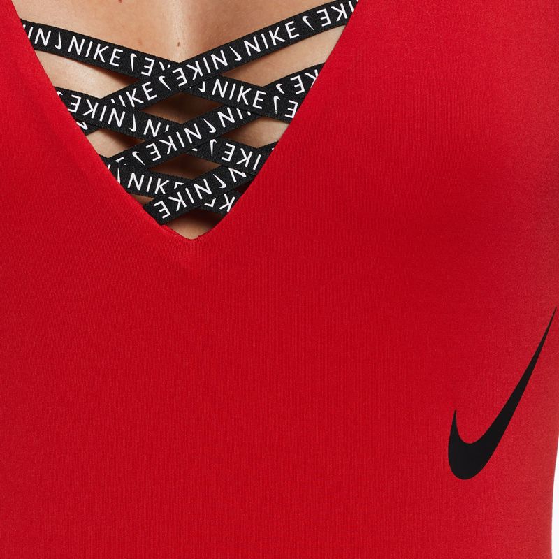 Nike Sneakerkini U-Back γυναικείο ολόσωμο μαγιό κόκκινο NESSC254-614 7