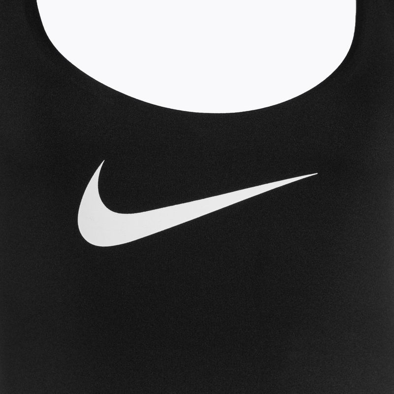 Γυναικείο ολόσωμο μαγιό Nike Logo Tape μαύρο 3