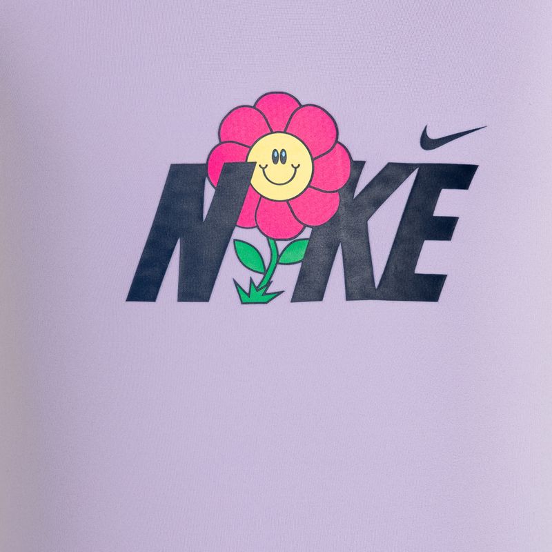 Παιδικό ολόσωμο μαγιό Nike Multi Logo U-Back lilac bloom για παιδιά 3