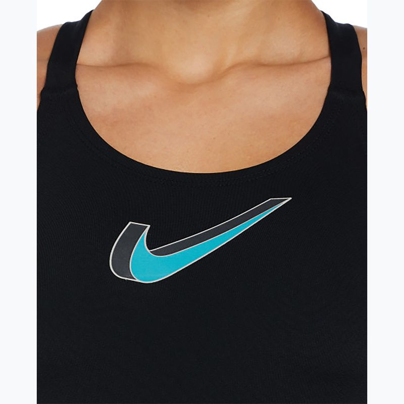 Γυναικείο ολόσωμο μαγιό κολύμβησης Nike Hydrastrong 3D Swoosh Fastback black 4