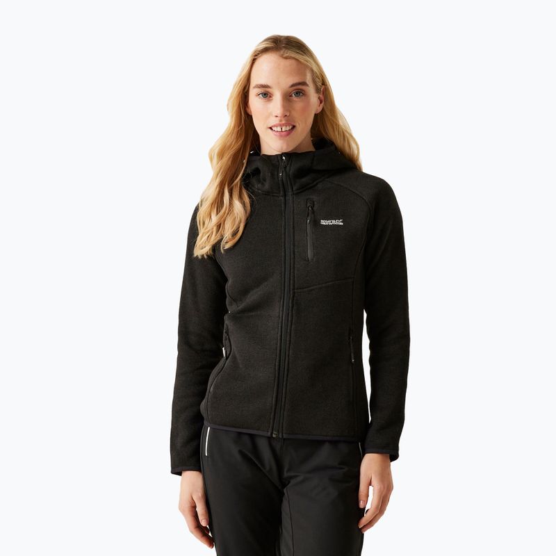 Γυναικεία φούτερ πεζοπορίας REGATTA Hooded Newhill black