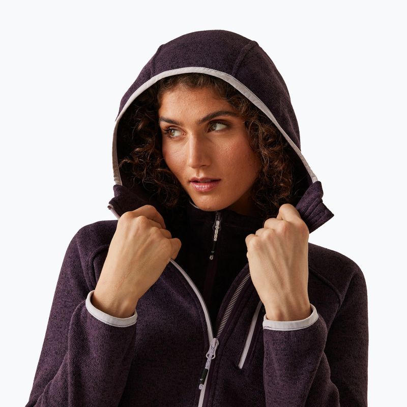 Γυναικεία φούτερ πεζοπορίας REGATTA Hooded Newhill deep plum 4