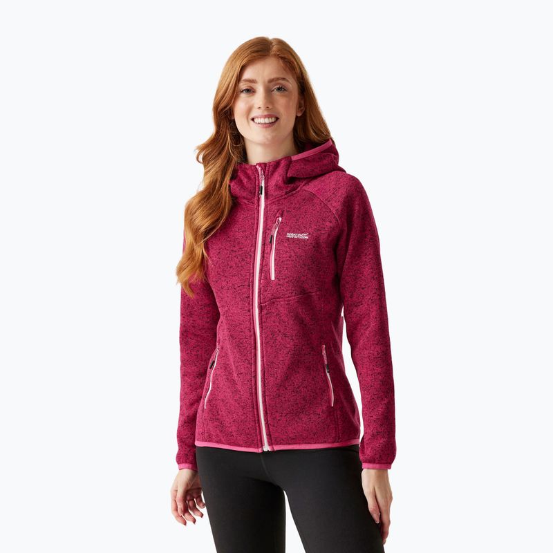 Γυναικεία φούτερ πεζοπορίας REGATTA Hooded Newhill deep pink