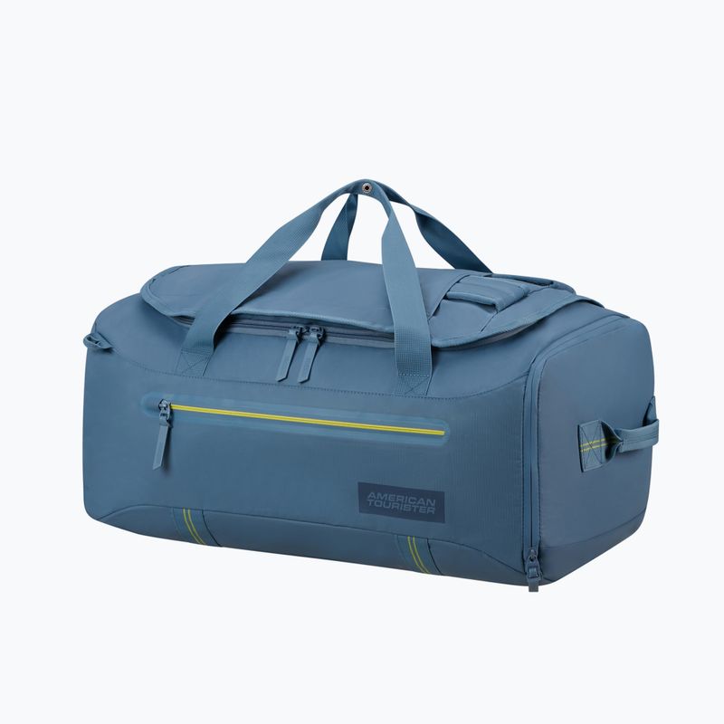 American Tourister Duffle M 54 l μπλε ταξιδιωτική τσάντα κορώνη 7