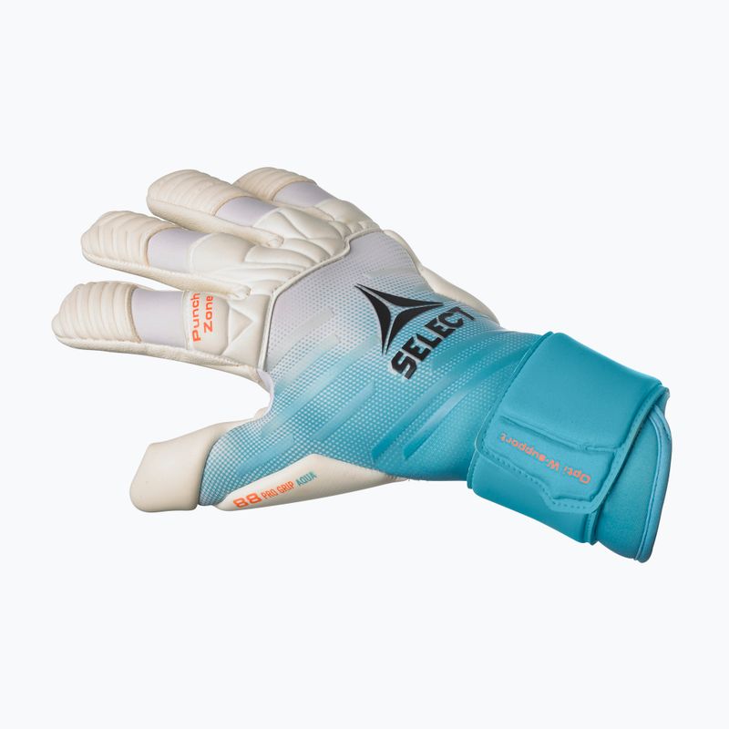 Γάντια τερματοφύλακα SELECT 88 Pro Grip Aqua v23 τυρκουάζ/λευκό 4