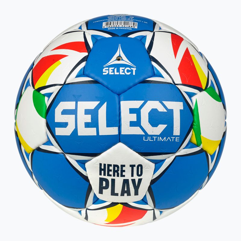 SELECT Ultimate EHF Euro Men v24 λευκό/μπλε χάντμπολ μέγεθος 3 2