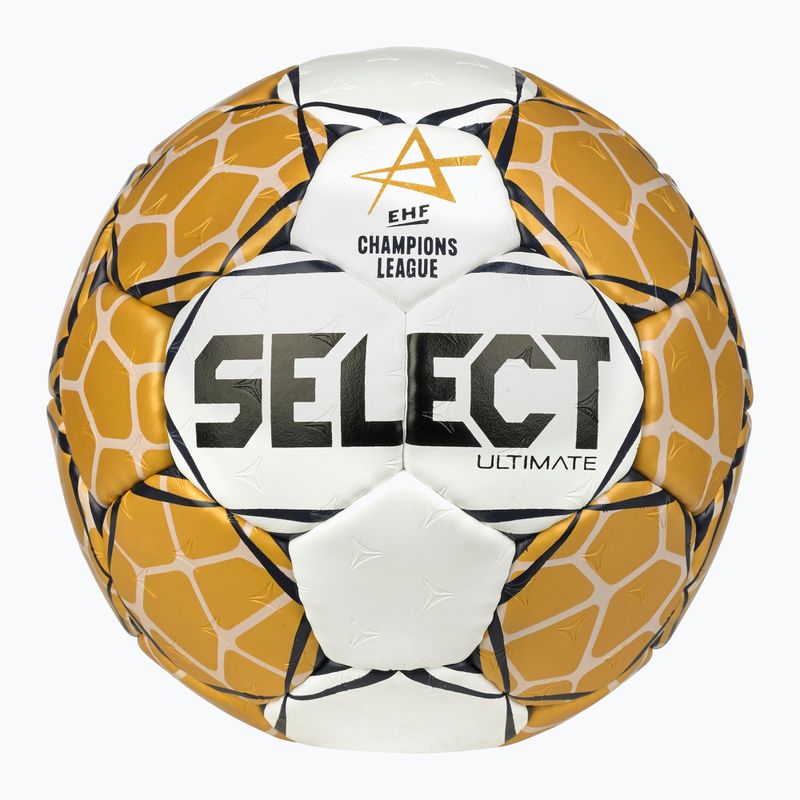 SELECT Ultimate LM v23 EHF Επίσημη λευκή/χρυσή χειροσφαίριση μέγεθος 3