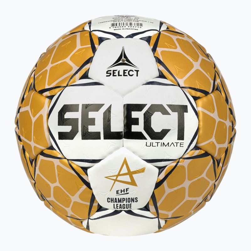 SELECT Ultimate LM v23 EHF Επίσημη λευκή/χρυσή χειροσφαίριση μέγεθος 3 2