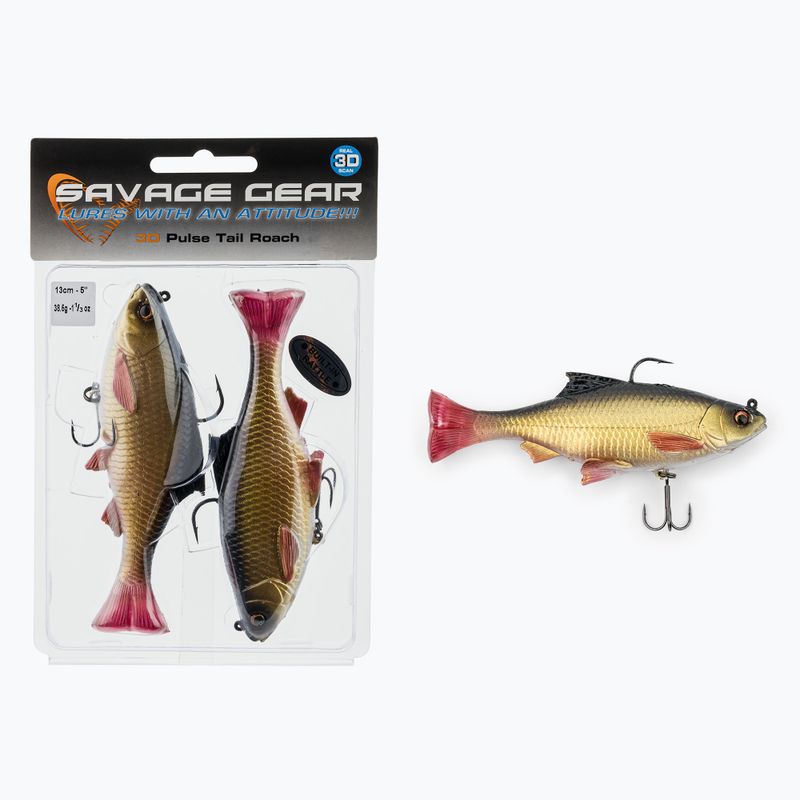 Savage Gear 3D Roach Pulsetail Sinking λαστιχένιο δόλωμα 2 τεμ. rudd 63724