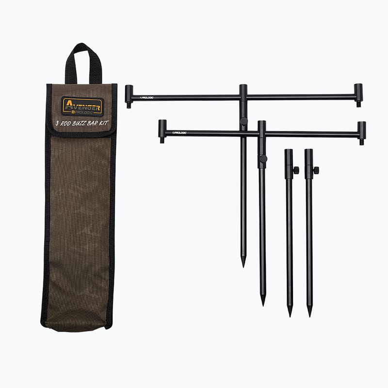 Μπάρες Buzz με στηρίγματα Prologic Avenger Buzz Bar Kit & Carrycase 3 Rod μαύρο 65023