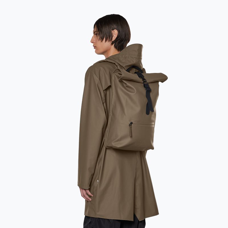 Rains Rolltop Rucksack ξύλο 5