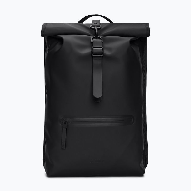 Rains Rucksack Rolltop W3 13 l αστικό σακίδιο πλάτης μαύρο