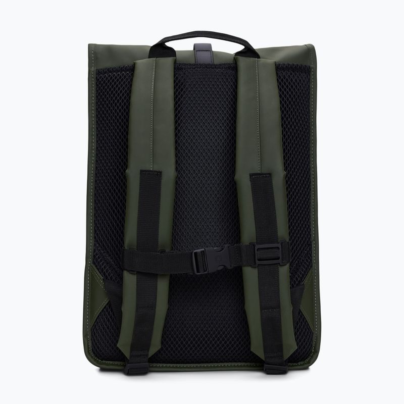 Rains Rucksack Rolltop W3 13 l πράσινο σακίδιο πόλης 2