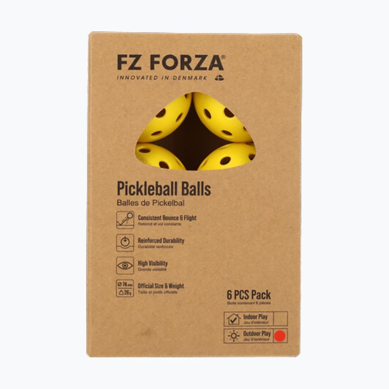 Μπάλες Pickleball  FZ Forzα Outdoor Pickleball 6 τεμ. yellow 2