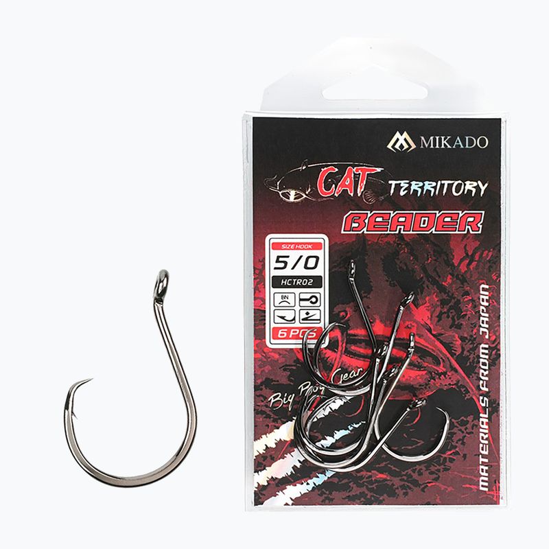 Mikado Cat Territory Beader 4pc ασημένια άγκιστρα γατόψαρου HCTR02-8/0