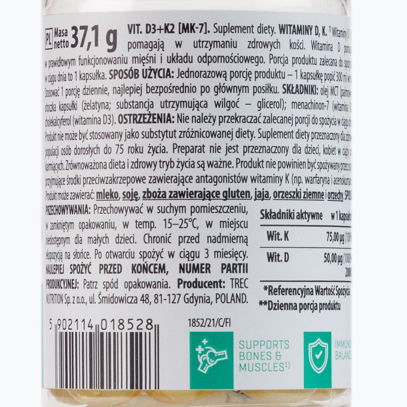 Βιταμίνη D3 K2 (MK-7) Σύμπλεγμα βιταμινών Trec 60 κάψουλες TRE/539 2