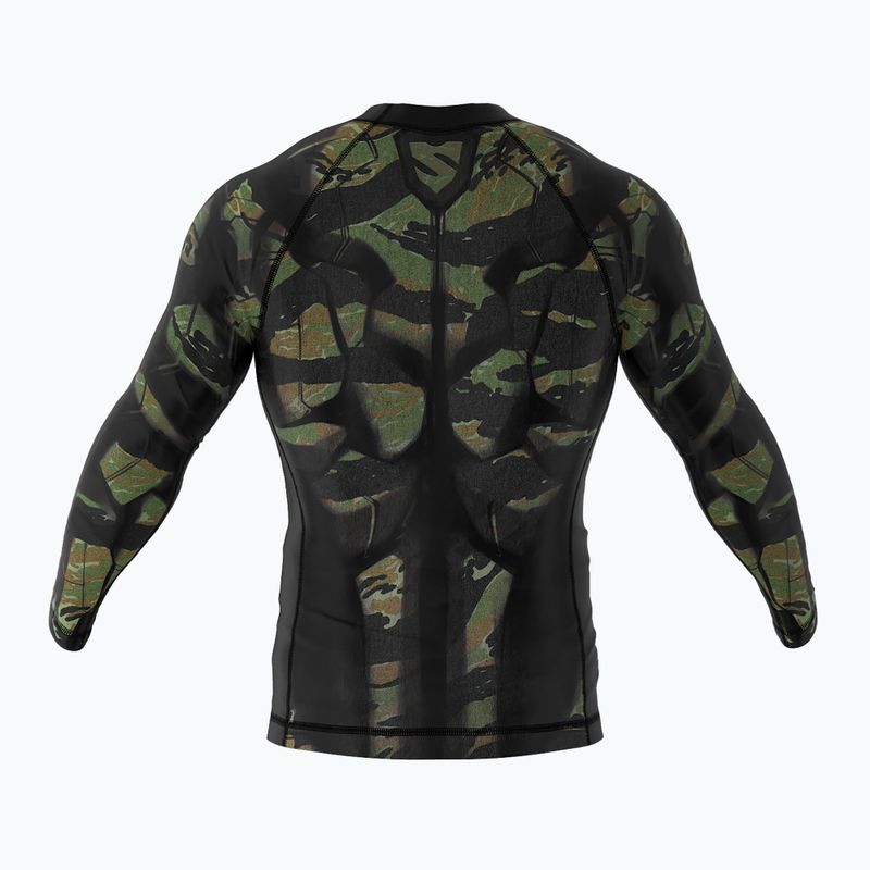 SMMASH Tiger Armour ανδρικό μακρυμάνικο rashguard μαύρο-πράσινο RSO3 2