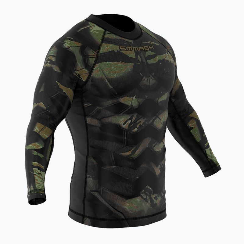 SMMASH Tiger Armour ανδρικό μακρυμάνικο rashguard μαύρο-πράσινο RSO3 4