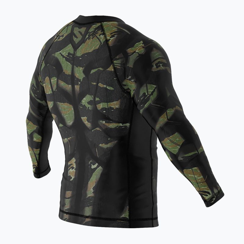 SMMASH Tiger Armour ανδρικό μακρυμάνικο rashguard μαύρο-πράσινο RSO3 5