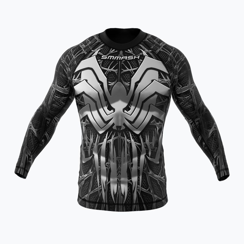 SMMASH Venomous ανδρικό μακρυμάνικο rashguard μαύρο και λευκό RSO3