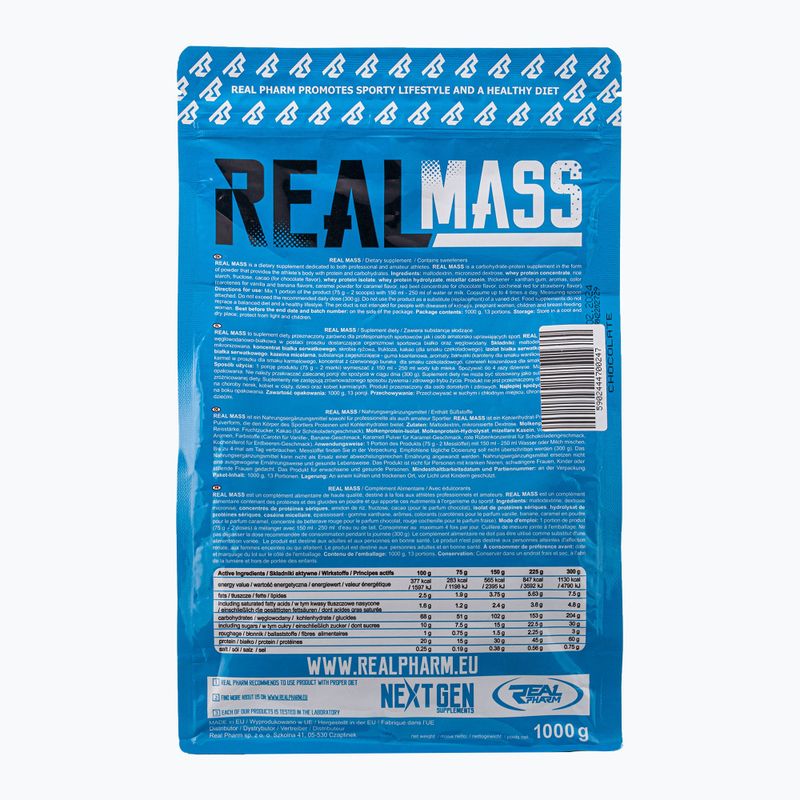 Real Pharm Gainer Real Mass 1kg σοκολάτα 700247 2