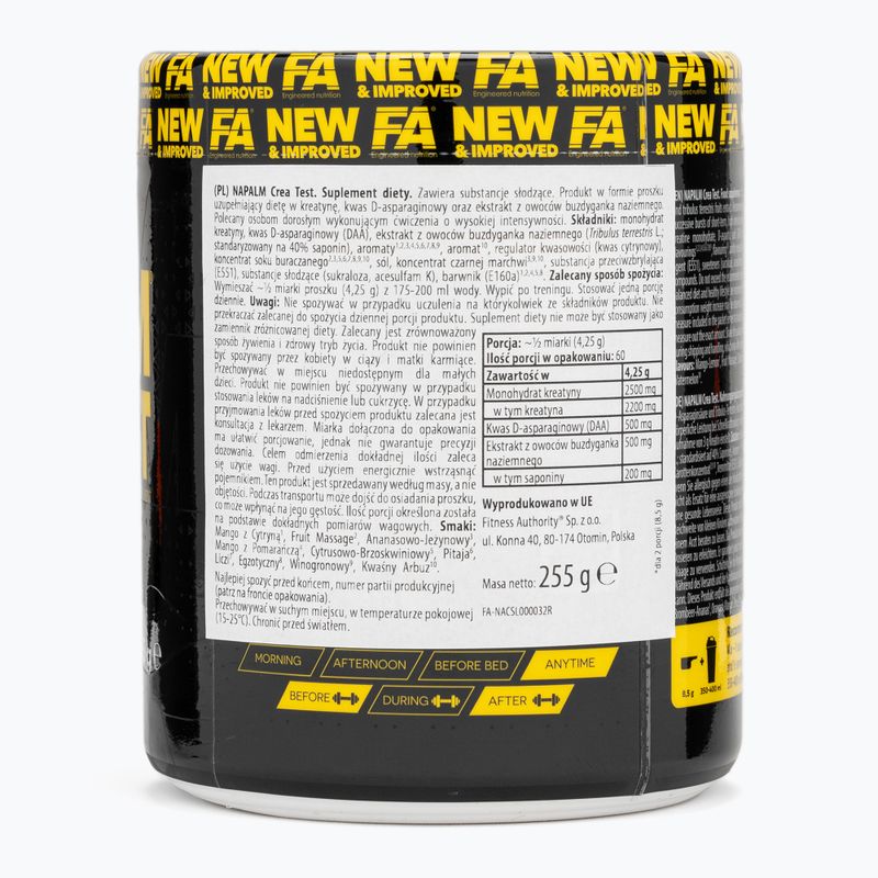 Fitness Authority κρεατίνη Napalm Crea Test 255 g μασάζ φρούτων 2