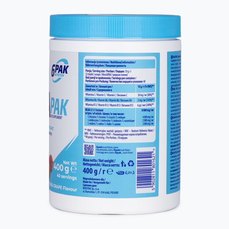 BCAA 6PAK αμινοξέα 400g lychee-ροδάκινο PAK/013#LIWIN 2