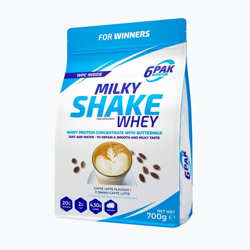 Ορός γάλακτος 6PAK Milky Shake 700 g Caffe Latte