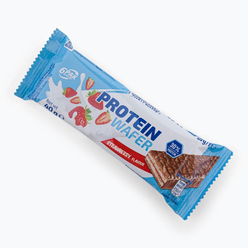 Μπάρα πρωτεΐνης 6PAK Protein Wafer 40g φράουλα PAK/073