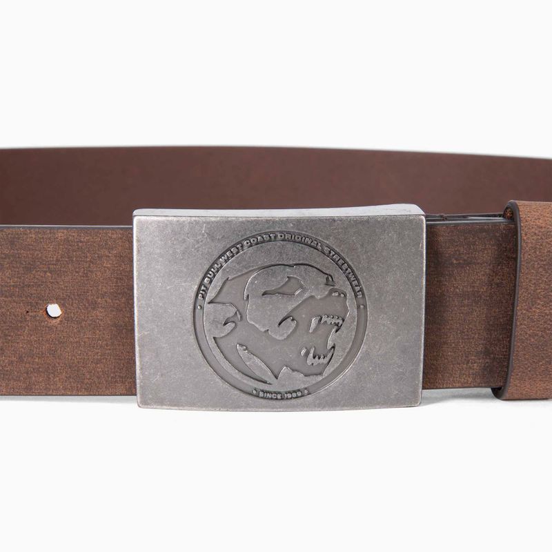 Ανδρική ζώνη Pitbull West Coast Original Leather Bones brown 2