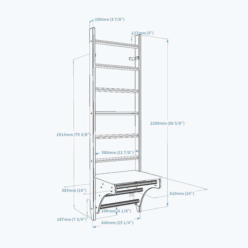 Μπρούτζινη σκάλα γυμναστικής BenchK BK-112 2