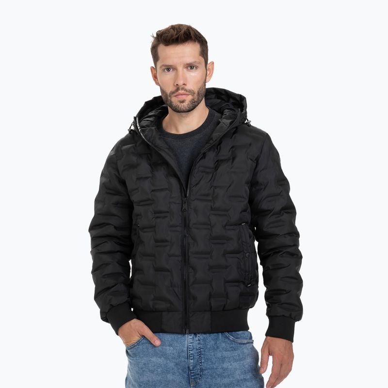 Ανδρικό χειμερινό μπουφάν Pitbull West Coast Quilted Hooded Carver black