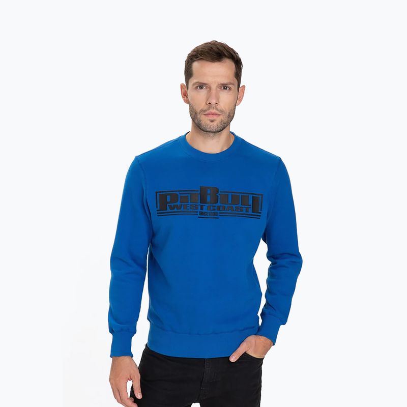 Ανδρικό φούτερ Pitbull West Coast Crewneck Classic Boxing royal blue