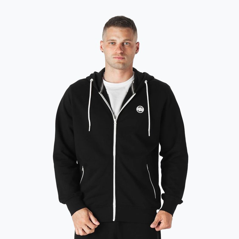 Ανδρικό Pitbull West Coast Hooded Zip Small Logo Terry Group μαύρο