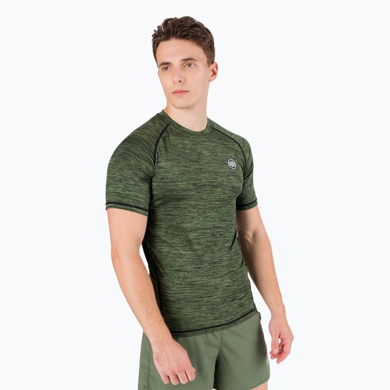 Ανδρικό Rashguard Pitbull West Coast Performance Small Logo olive