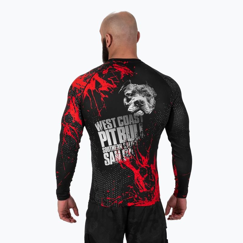 Rashguard ανδρικό μακρυμάνικο Pitbull Rashguard Blood Dog II black 3