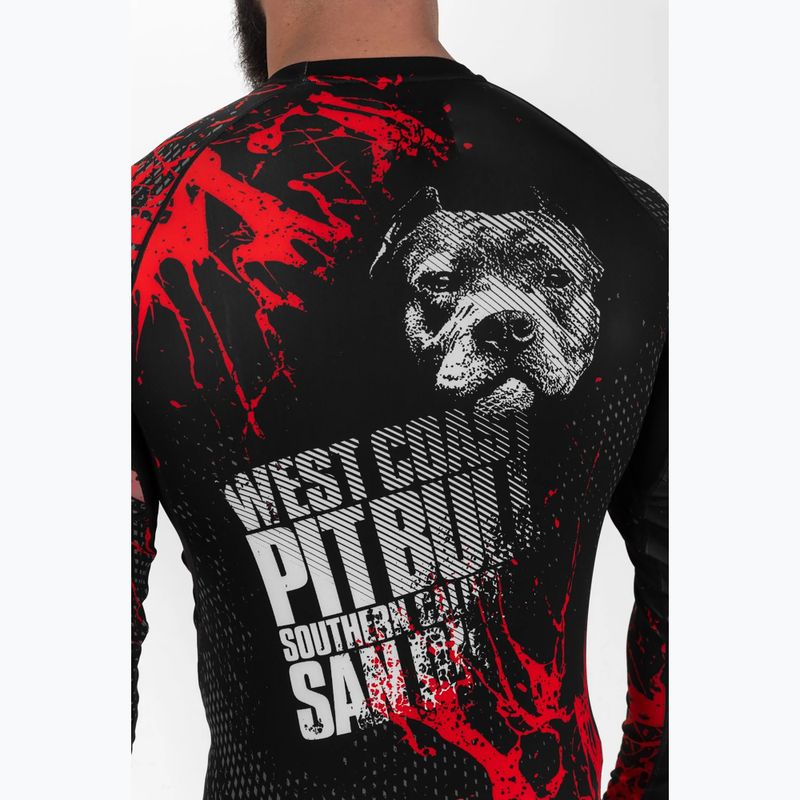 Rashguard ανδρικό μακρυμάνικο Pitbull Rashguard Blood Dog II black 5