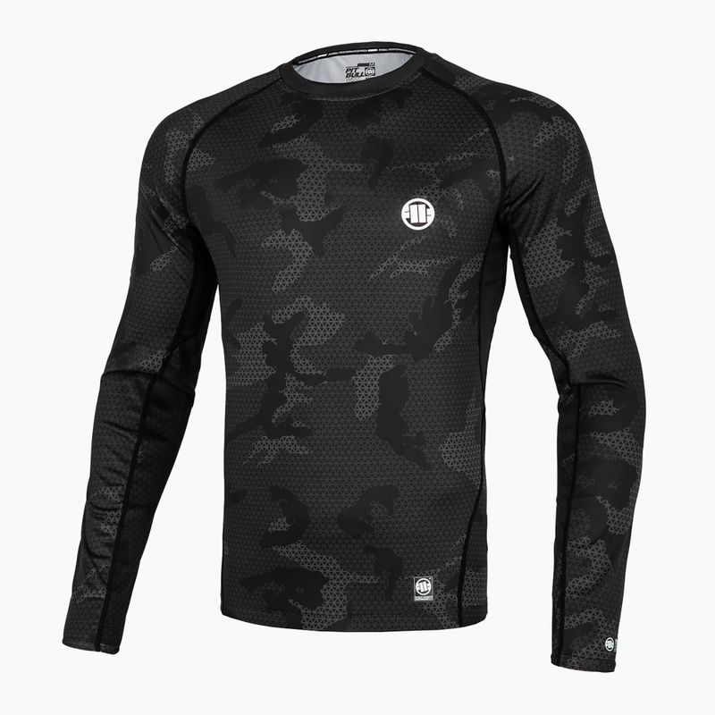 Ανδρικό Rashguard μακρυμάνικο Pitbull West Coast Net Camo 2 Rash black camo