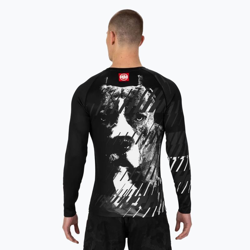 Rashguard ανδρικό μακρυμάνικο Pitbull Rashguard Street Dog black 3