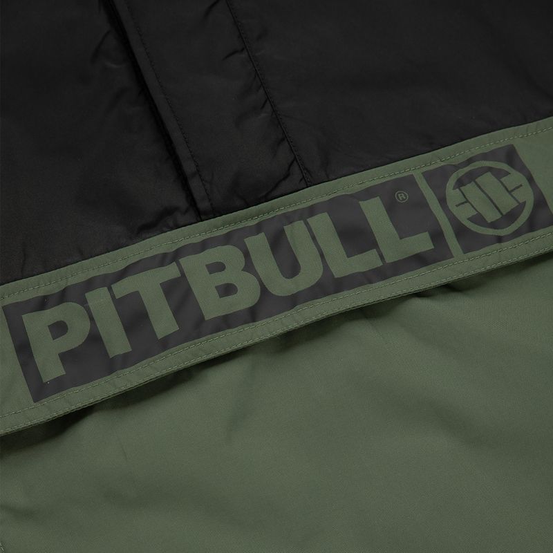 Pitbull West Coast ανδρικό μπουφάν Loring Two-Color Kangaroo μαύρο/ελιά 7