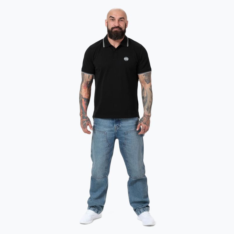 Ανδρικό μπλουζάκι πόλο Pitbull West Coast Polo Pique Stripes Regular black 2