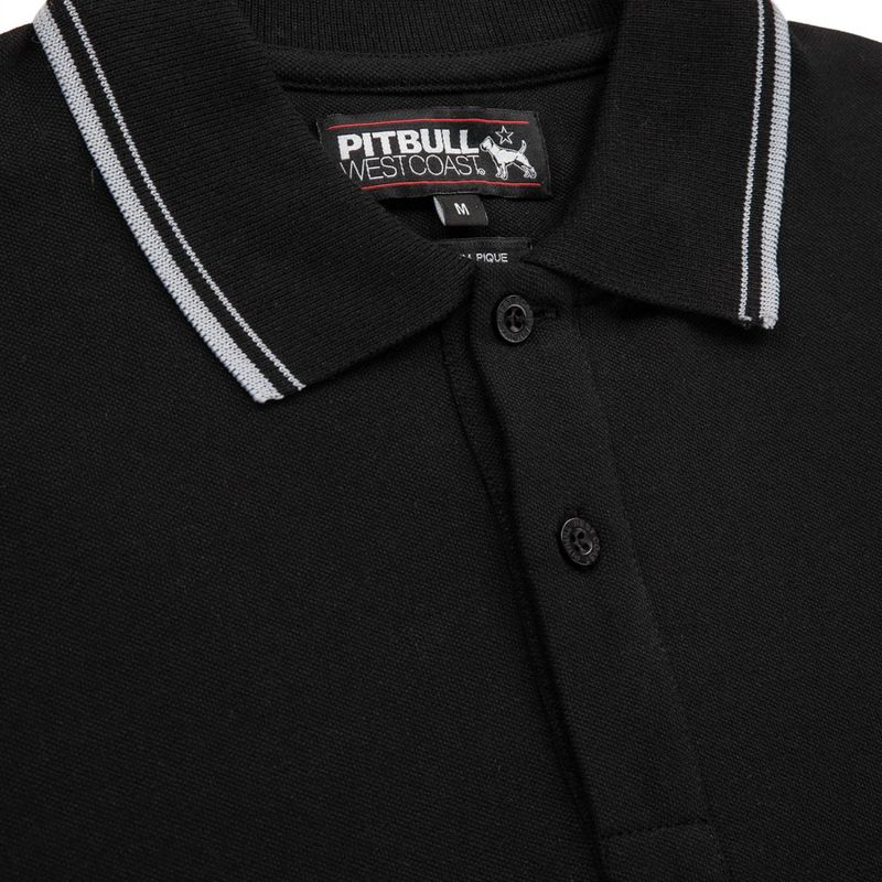 Ανδρικό μπλουζάκι πόλο Pitbull West Coast Polo Pique Stripes Regular black 6