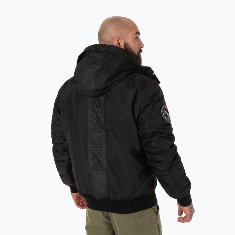 Ανδρικό χειμωνιάτικο μπουφάν Pitbull Beejay 2 Hooded Bomber black 3