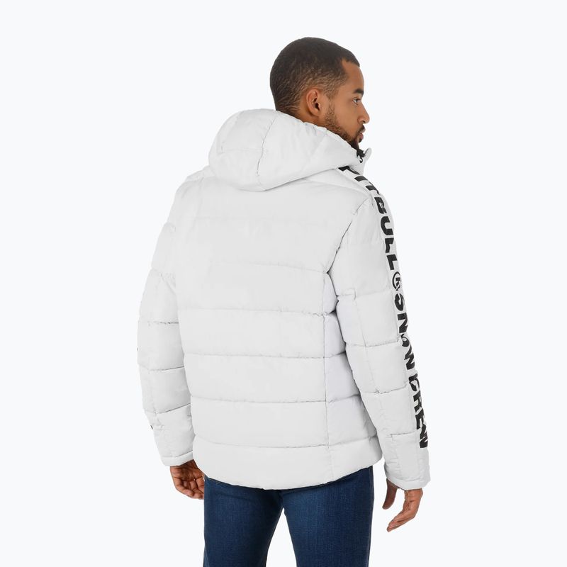 Pitbull West Coast ανδρικό Airway 4 Padded Hooded down jacket με κουκούλα off white 3