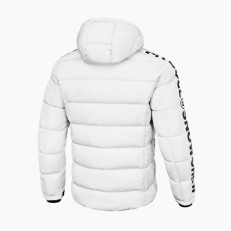 Pitbull West Coast ανδρικό Airway 4 Padded Hooded down jacket με κουκούλα off white 5